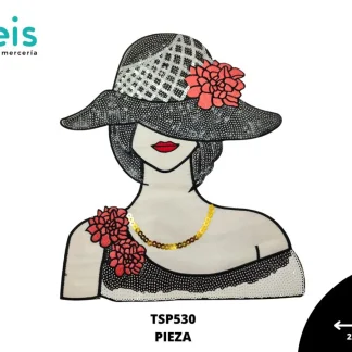 PARCHES LENTEJUELA CHICA SOMBRERO TSP530 22cmX25.8cm