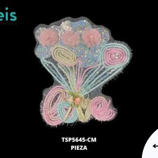 PARCHES BORDADOS Y ESTAMBRE LOVE GLOBOS FLORES TUL TSP5645-CM