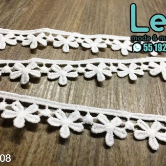 GUIPIUR SEDA DE LECHE PLANO FLORES XRT-08 60YDS/PQT BLANCO
