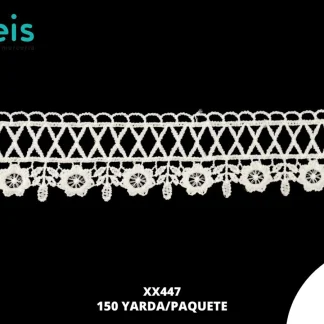 GUIPIUR SEDA DE LECHE PLANO XX447 BLANCO 4 CM 150 YARDAS/PAQUETE