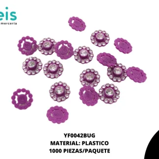 REMACHES PLASTICO FLOR YF0042BUG 14.5mm 1,000 PZ/PQT BUGAMBILIA