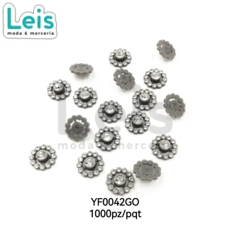 REMACHES PLASTICO FLOR YF0042GO 14.5mm 1,000 PZ/PQT GRIS OXFORD