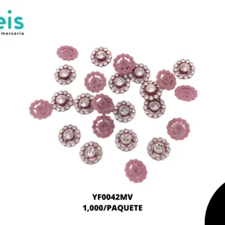 REMACHES PLASTICO FLOR YF0042MV 14.5mm 1,000 PZ/PQT MALVA