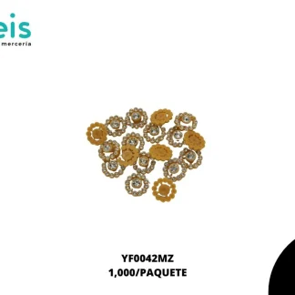 REMACHES PLASTICO FLOR YF0042MZ 14.5mm 1,000 PZ/PQT MOSTAZA