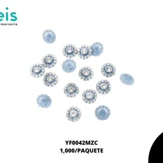 REMACHES PLASTICO FLOR YF0042MZC 14.5mm 1,000 PZ/PQT MEZCLILLA