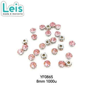 PIEDRA COSTURA #8 ROSA C/1000 PZ