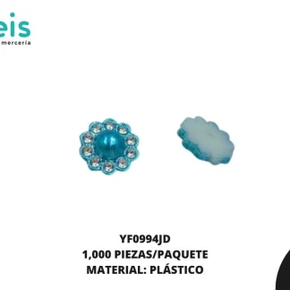 REMACHES PLASTICO FLOR YF0994JD 13mm 1,000 PZ/PQT JADE