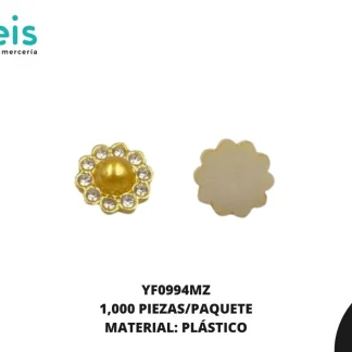 REMACHES PLASTICO FLOR YF0994MZ 13mm 1,000 PZ/PQT MOSTAZA