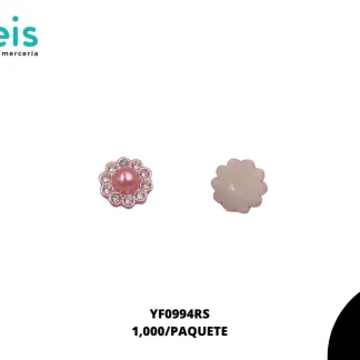 REMACHES PLASTICO FLOR YF0994RS 13mm 1,000 PZ/PQT ROSA