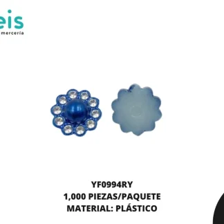REMACHES PLASTICO FLOR YF0994RY 13mm 1,000 PZ/PQT REY