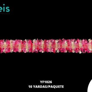 GUIPIUR BORDADO PLANO YF1026 FIUSHA 2 CM 10 YARDAS/PAQUETE