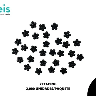 REMACHES PLASTICO FLOR CERAMICA YF1149NG 12mm 2,000 PZ/PQT NEGRO