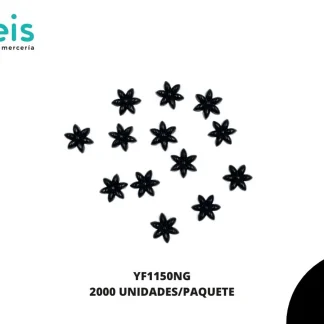REMACHES PLASTICO FLOR CERAMICA YF1150NG 10mm 2,000 PZ/PQT NEGRO