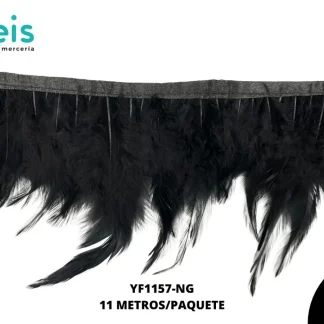 PLUMAS EN TIRA REF: YF1157 NEGRO
