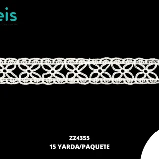 GUIPIUR SEDA DE LECHE PLANO ZZ4355 BLANCO 4.5 CM 15 YARDAS/PAQUETE