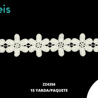 GUIPIUR SEDA DE LECHE PLANO ZZ4356 BLANCO 6 CM 15 YARDAS/PAQUETE
