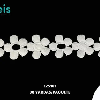 GUIPIUR SEDA DE LECHE PLANO ZZ5101 BLANCO 2.8 CM 30 YARDAS/PAQUETE