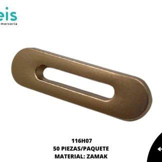 PLACA ZAMAK 50 PZ/PQT 116H07 DORADO