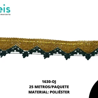 CINTAS GALON 1630 25 MTS/ROLLO ORO JADE
