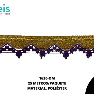CINTAS GALON 1630 25 MTS/ROLLO ORO MORADO