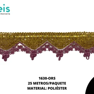 CINTAS GALON 1630 25 MTS/ROLLO ORO ROSA