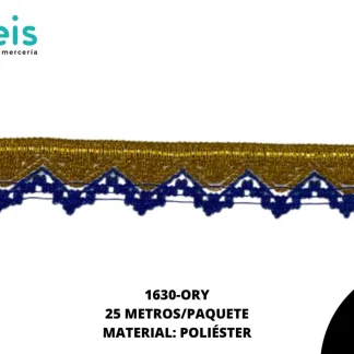 CINTAS GALON 1630 25 MTS/ROLLO ORO REY