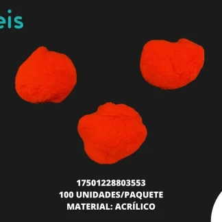 POMPON SELANUSA100 PZ/PQT 50 MM ROJO