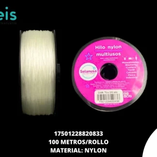 HILO NYLON CON 10 CARRETES CON 100 MTS NO. 0.70 mm