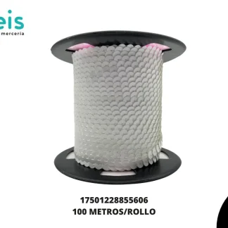 CINTAS GALON LENTEJUELA PLANA 17501228855606 6mm 100 MTS/PQT BLANCO