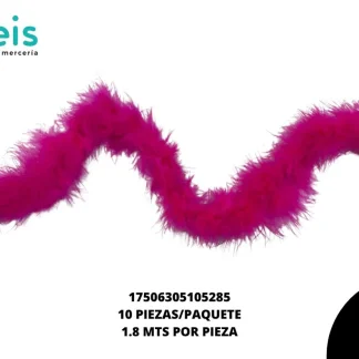 PLUMAS NATURALES BOA MARABU 17506305105285 6cm 10 PZ/PQT 1.8MTS/PZ BUGAMBILIA