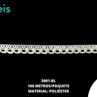 CINTA GALON OREJA RATON 2001-BL 100 MTS/ROLLO BLANCO