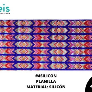 PEDRERIA PLANILLAS ETNICA DISEÑO ROMBOS #4SILICON 24cmX40cm AZUL REY