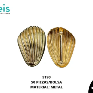 HEBILLA METÁLICA 4.5*5CM 5190 PAQx100 UNDS DORADO