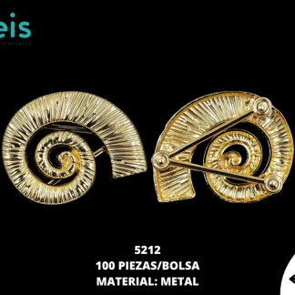 HERRAJE METAL 3.5*4.4CM 5212 PAQx100 UNDS DORADO
