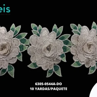 GUIPIUR BORDADO 3D 6305-0544A-DO DORADO 14.5 CM 10 YARDAS/PAQUETE