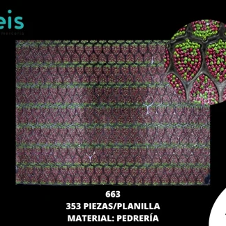 PLANILLA PEDRERIA FRESAS ROSA 353 PZ/PQT 663