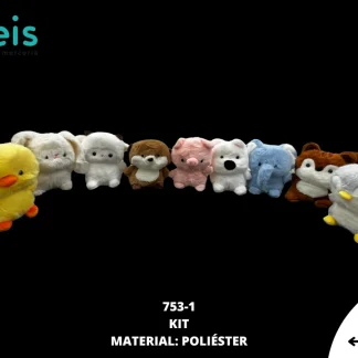 PELUCHE SURTIDO ANIMALES 9 MODELOS x 3 PIEZAS (27 PZ/PAQ)