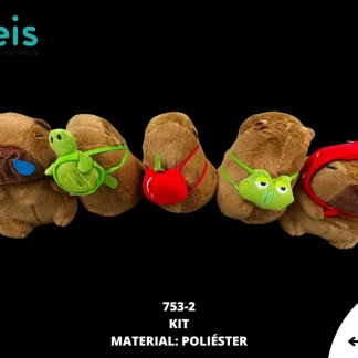 PELUCHE CAPIBARA CON MOCHILA 5 MODELOS 753-2 12 PZ/PQT
