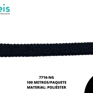 CINTAS GALON 7716 100 MTS/ROLLO NEGRO