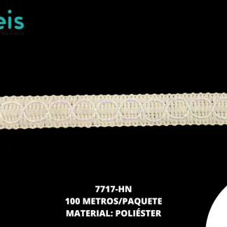 CINTAS GALON 7717 100 MTS/ROLLO HUESO NACARADO
