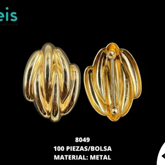 HEBILLA METÁLICA 3.6*5CM 8049 PAQx100 UNDS DORADO