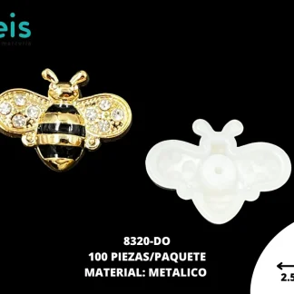 REMACHES PLASTICO ABEJA DORADO 8320-DO 19x25 mm 100 PZ