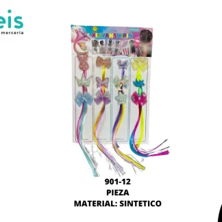 EXTENCION CABELLO NIÑA 901-12 100 PZ/CTN MULTICOLOR