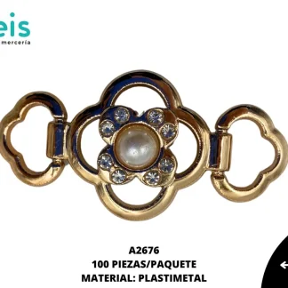 HEBILLA PLASTICA A2676 100 PZ/PQT DORADO