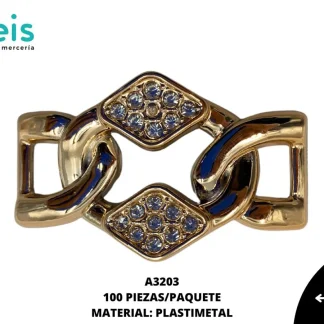 HEBILLA PLASTICA A3203 100 PZ/PQT DORADO