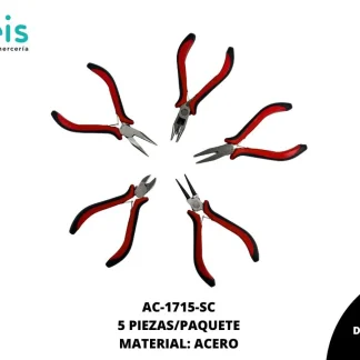 HC PINZAS SET 5 JUEGOS AC-1715-SC ROJO