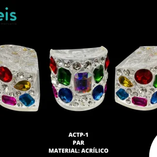 TACON CON PEDRERIA MULTICOLOR PAR