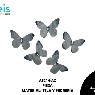 ACCESORIOS MARIPOSAS LASER AF214-AZ 4cmX2.5cm AZUL