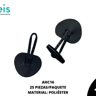 BOTON TARUGO COLMILLO AHC16 25 PZ/PQT NEGRO