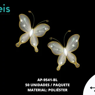 MARIPOSA VELO DO REF: HB-2C BLANCO 50 u/pqt